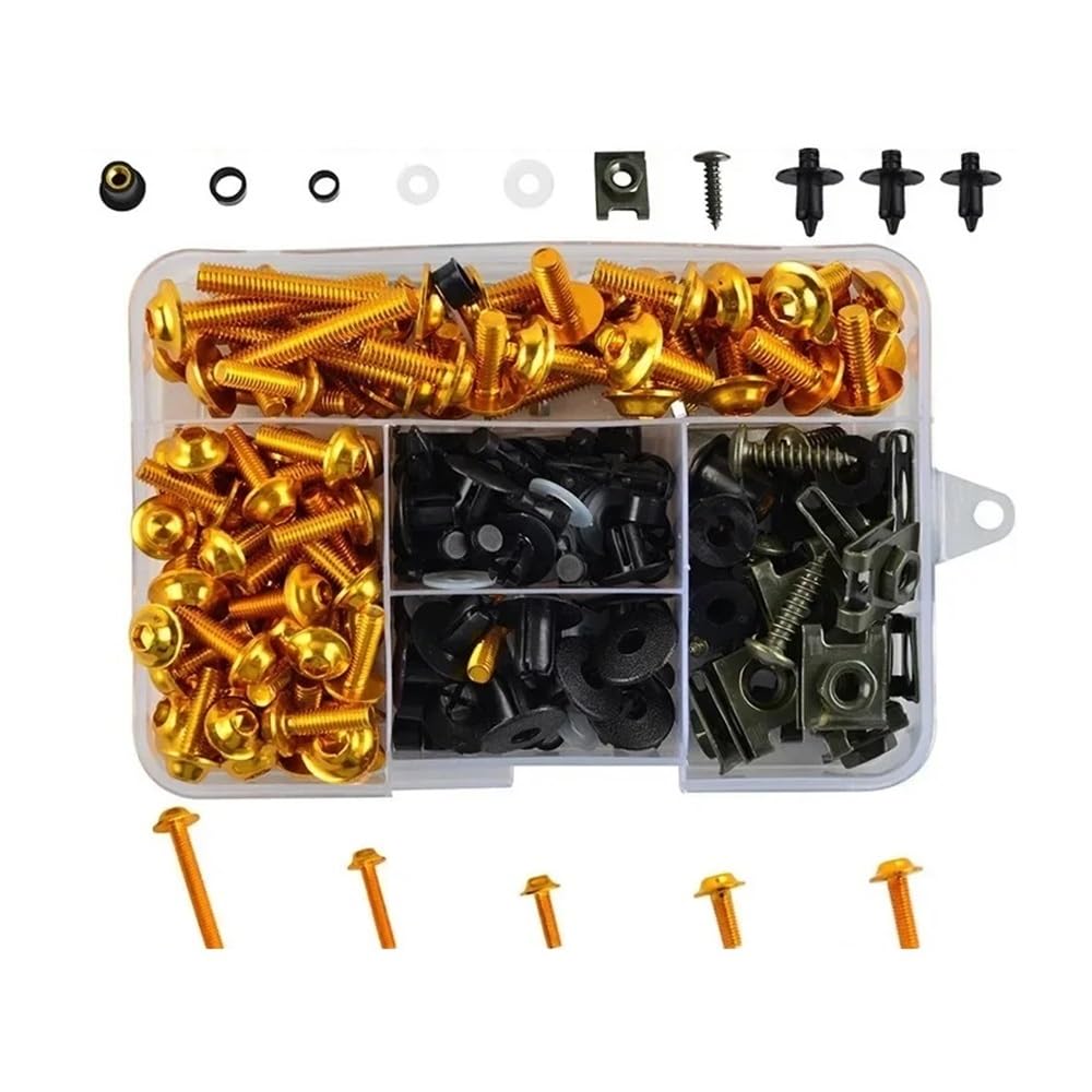 Wenqu Bolzen Schrauben Für Y&amaha Für XMAX250 Für XMAX300 Für XMAX400 Für Xmax 250 Motorrad Verkleidung Windschutzscheibe Schrauben Schrauben Kit Mutter Clips(Color1) von Wenqu