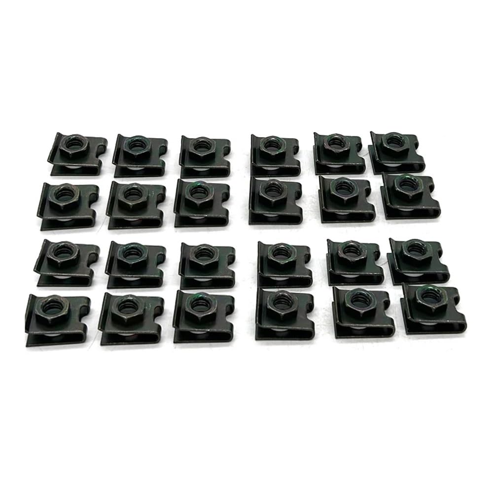 Wenqu Bolzen Schrauben M6 Motorrad-Schraubklemmen U-Typ-Clip Mit Schutzclip-Schraubschnalle(24pcs) von Wenqu