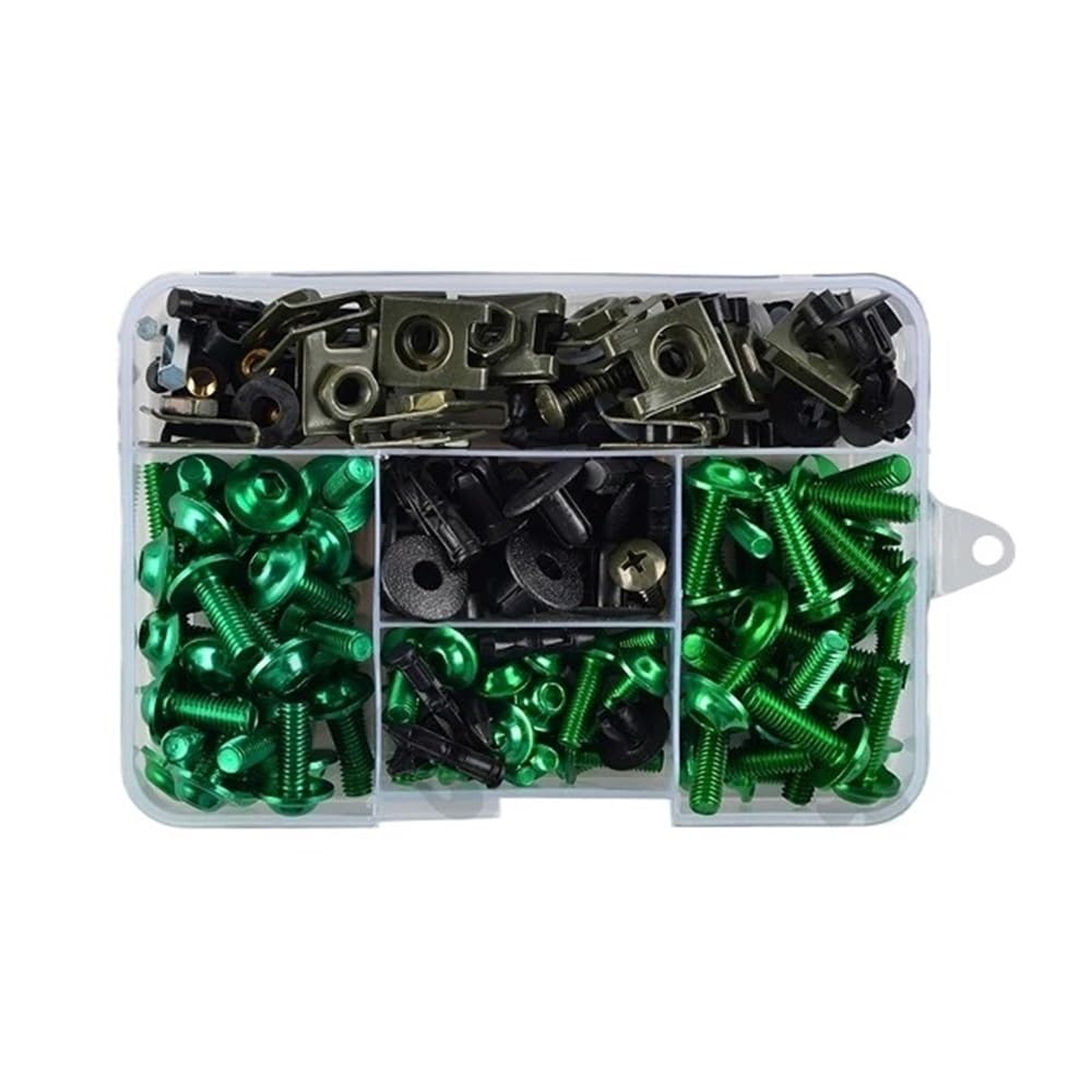 Wenqu Bolzen Schrauben Motorrad Verkleidung Schrauben Schrauben Kit Mutter Clips Für D&ucati 748 749 750 800 899 999 1098 Für 1199S Für EVO Für ST2(Green) von Wenqu