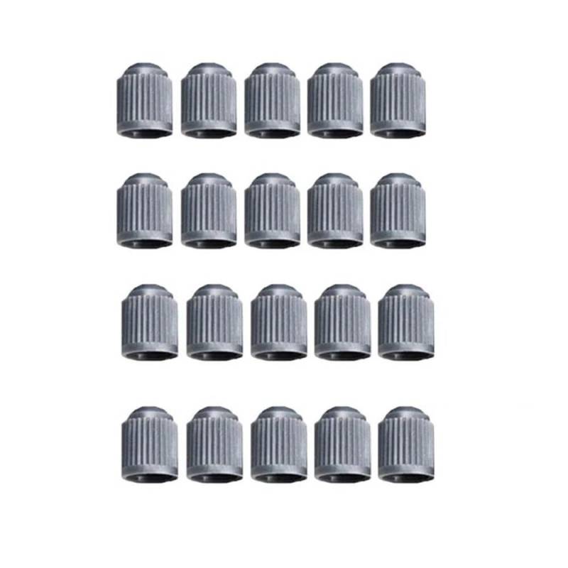 Wenqu Bolzen Schrauben Universal-Ventilkappe Aus Kunststoff Rad-Reifen-Luftvorbau-Abckung Staub-Reifen-Ventilkappen Für Auto Und Motorrad(Grey 20pcs) von Wenqu