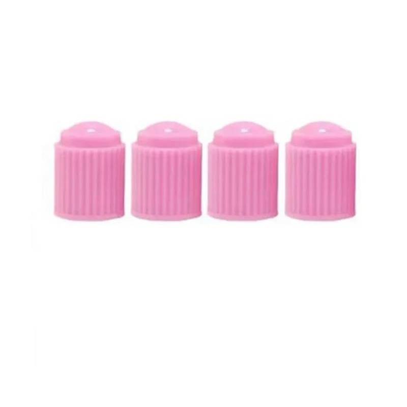 Wenqu Bolzen Schrauben Universal-Ventilkappe Aus Kunststoff Rad-Reifen-Luftvorbau-Abckung Staub-Reifen-Ventilkappen Für Auto Und Motorrad(Pink 4pcs) von Wenqu