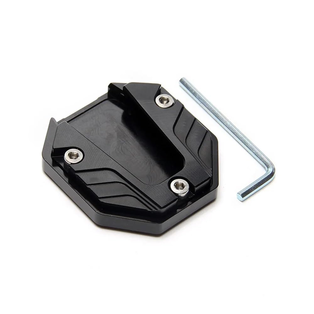 Wenqu Vergrößern Unterstützung Universal Motorrad Fahrrad Ständer Extender Fuß Seite Stehen Verlängerung Pad Unterstützung Platte Anti-Skid Vergrößerte Basis Zubehör(Black) von Wenqu