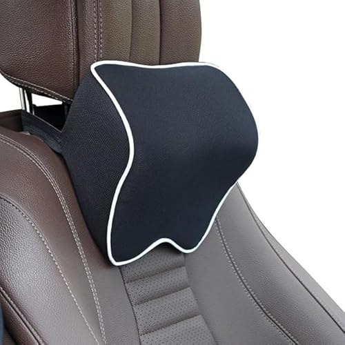 Wenxiufong 2-Pack Auto Nackenkissen, Weichheit Auto Kopfstütze Kissen zum Fahren mit verstellbarem Riemen, 100% Memory Foam und atmungsaktiver Abnehmbarer Abdeckung von Wenxiufong