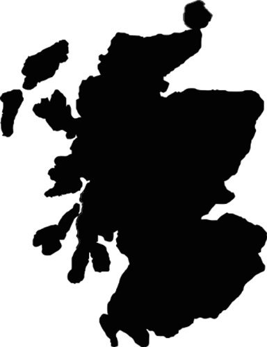 2X Auto Aufkleber Schottland Scotland Car Sticker konturgeschnitten (ca. 11x10 cm, Schwarz) von Werbetechnik Sotirios Papoutsis