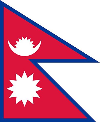 Werbetechnik Sotirios Papoutsis 2X Auto Aufkleber Nepal - Flagge 2X Car Sticker Fahne (ca. 8x5 cm) von Werbetechnik Sotirios Papoutsis