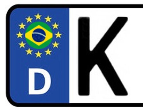 Werbetechnik Sotirios Papoutsis 2X Kennzeichen Aufkleber BRASILIEN Nummernschild Sticker (ca.2 cm) von Lupsty