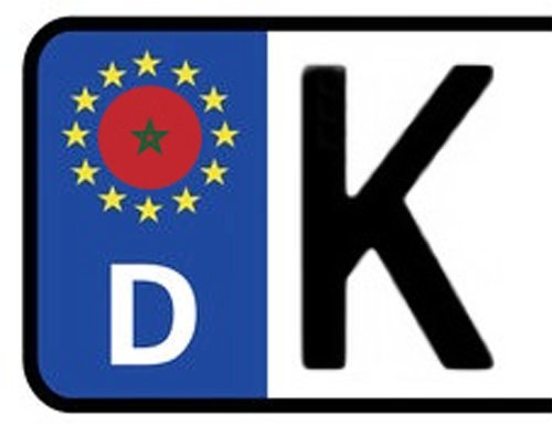 Werbetechnik Sotirios Papoutsis 2X Kennzeichen Aufkleber MAROKKO Nummernschild Sticker (ca.2 cm) von Werbetechnik Sotirios Papoutsis