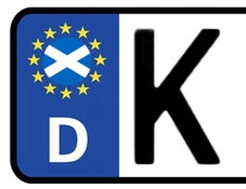 2x Kennzeichen Aufkleber SCHOTTLAND Nummernschild Sticker (ca.2 cm) von GTTCCG