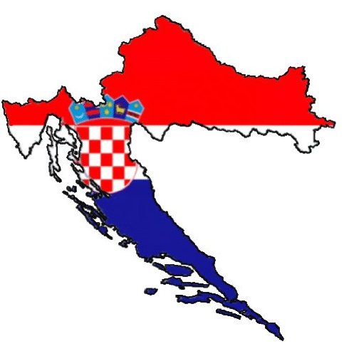 Auto Aufkleber, Car Sticker "HRVATSKA" Kroatien, Croatia. Konturgeschnitten. (ca. 22 cm) von Werbetechnik Sotirios Papoutsis