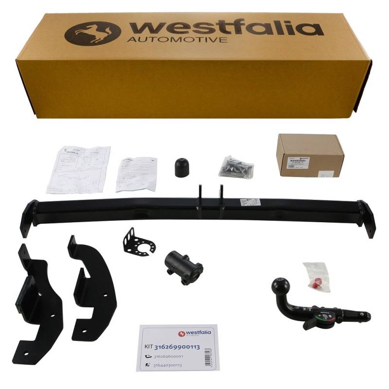 Westfalia Abnehmbare Anhängerkupplung für Renault Kangoo (inkl Rapid + Grand Kangoo) (BJ 02/2008-04/2013) - im Set mit 13-pol. fzg.-spez. Westfalia Elektrosatz von Westfalia Automotive