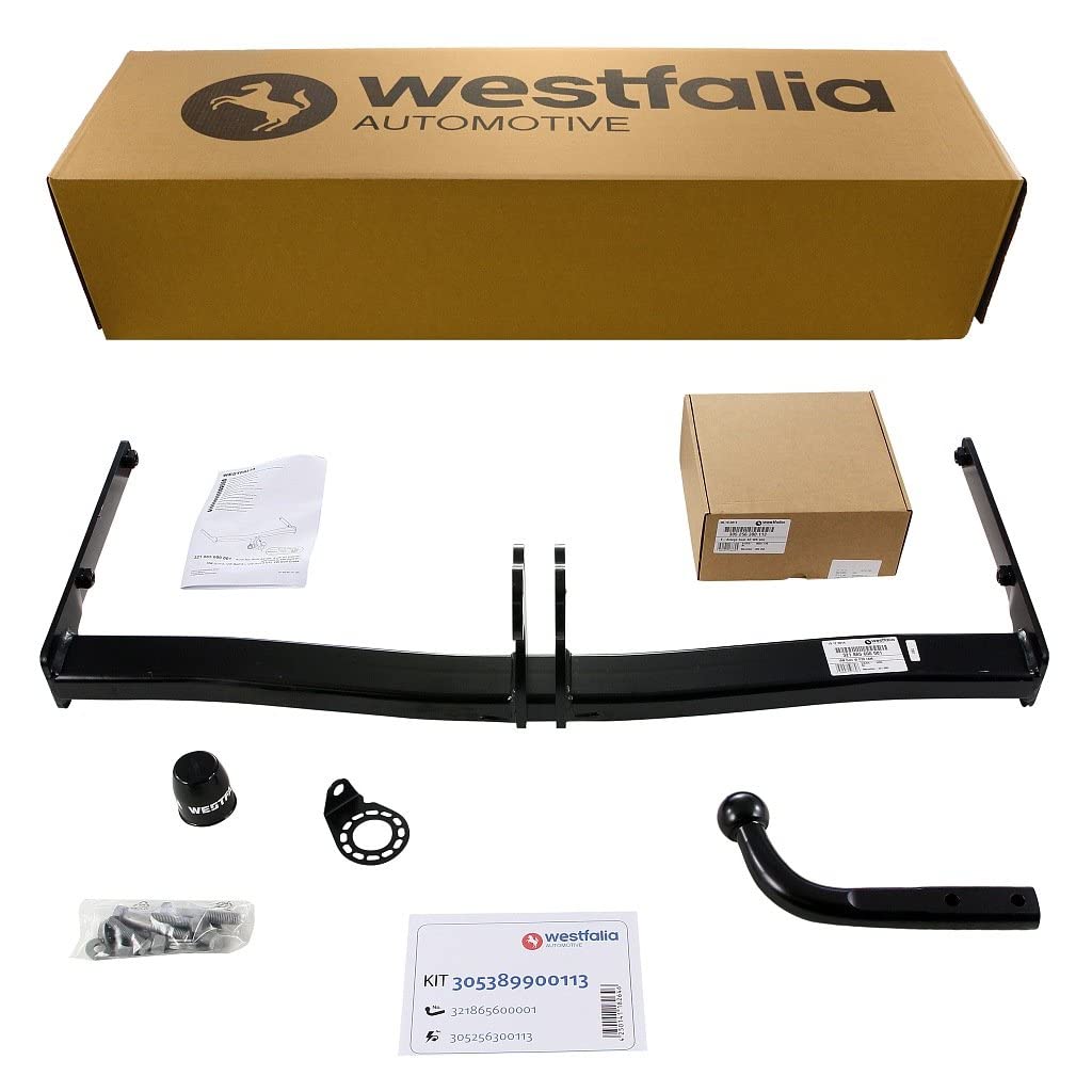 Westfalia Starre Anhängerkupplung für Audi A3 3-Türer (BJ 05/2003-04/2012), Audi A3 Cabrio (BJ 04/2008-03/ 2014) - im Set mit 13-pol. fzg.-spez. Westfalia Elektrosatz von Westfalia Automotive