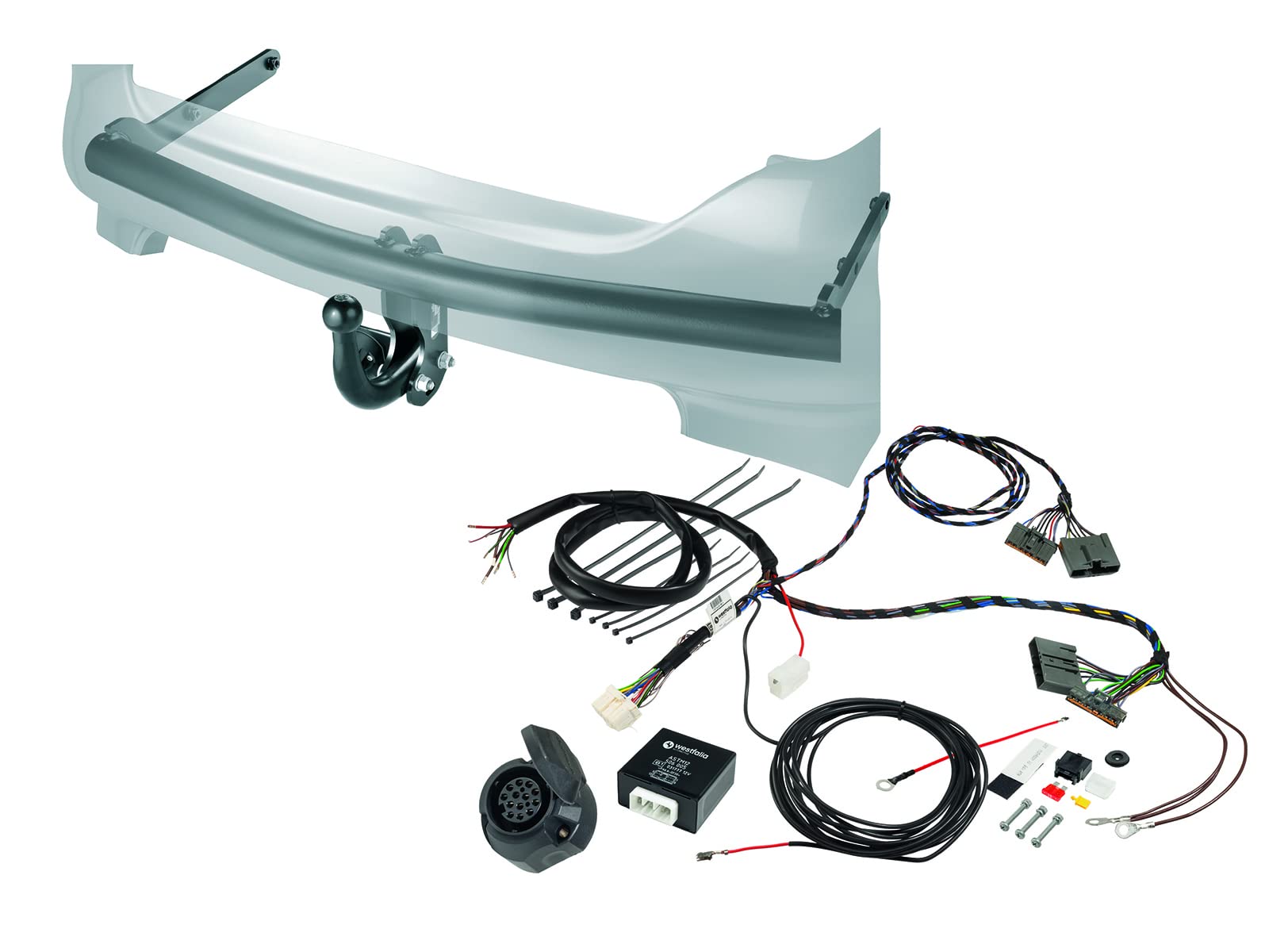 Westfalia Starre Anhängerkupplung für BMW 5er Limousine/Touring (G30/G31) (ab BJ 02/2017), BMW 6er Grand Turismo (G32) (ab BJ 06/2017) - im Set mit 13-pol. fzg.-spez. Westfalia Elektrosatz von Westfalia Automotive