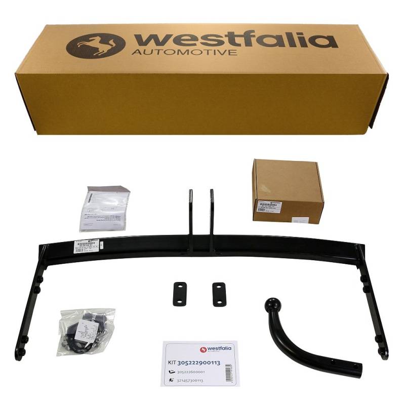 Westfalia Starre Anhängerkupplung für VW Golf 4 Variant & Bora Variant (BJ 05/1999-06/2006) – Im Set mit 13-poligem fahrzeugspezifischem Westfalia Elektrosatz von Westfalia Automotive