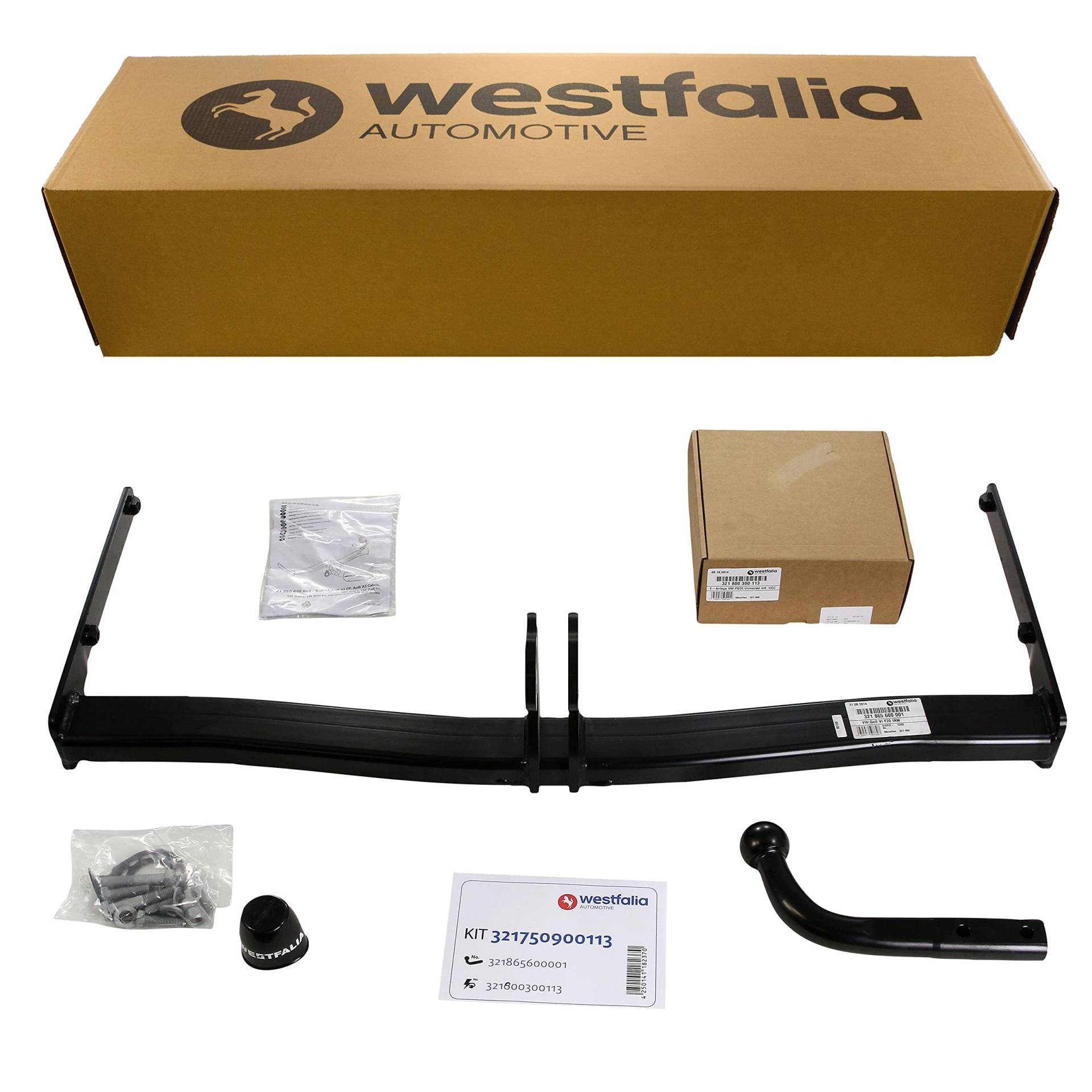 Westfalia Starre Anhängerkupplung für VW Golf 5/6 Limousine (incl Plus+Crossgolf) (BJ 10/2003-11/2013) - im Set mit 13-pol. fzg.-spez. Westfalia Elektrosatz von Westfalia Automotive