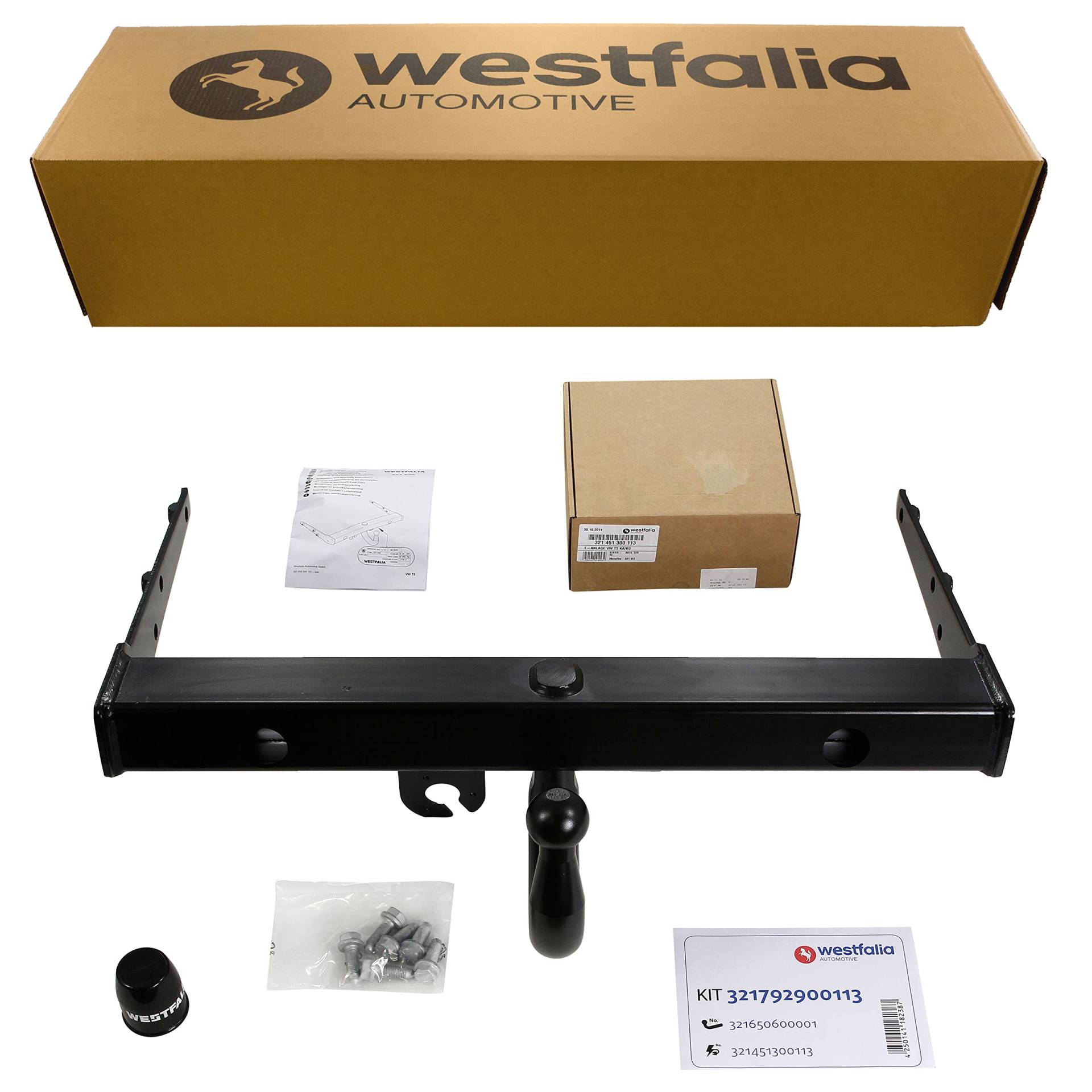 Westfalia Starre Anhängerkupplung für VW Transporter T5 Kasten/Kombi (BJ 04/2003-10/2009) - im Set mit 13-pol. fzg.-spez. Westfalia Elektrosatz von Westfalia Automotive