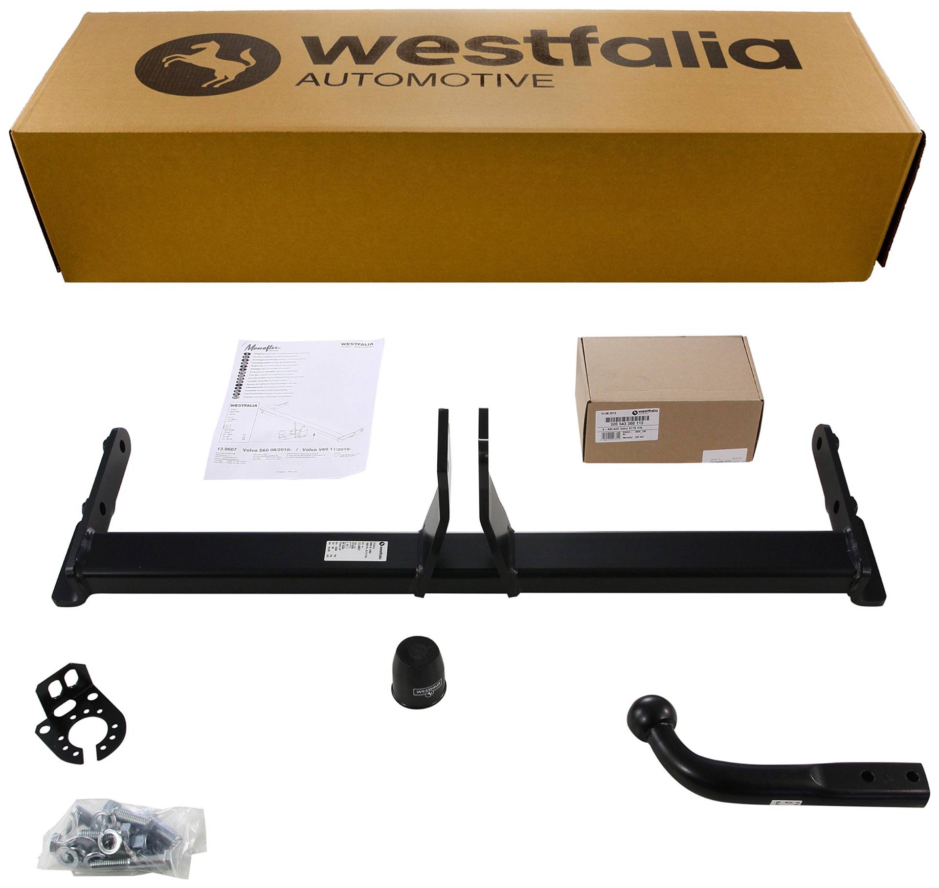 Westfalia Starre Anhängerkupplung für Volvo S60 (BJ 06/10-01/18), Volvo V60 (BJ 11/10-01/18) - im Set mit 13-pol. fzg.-spez. Westfalia Elektrosatz von Westfalia Automotive