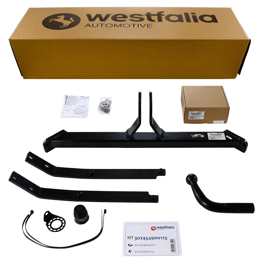 Westfalia starre Anhängerkupplung für Ford Focus Schrägheck (BJ 10/2004 - 01/2008) - im Set mit 13-poligem fahrzeugspezifischen Westfalia Elektrosatz von Westfalia Automotive