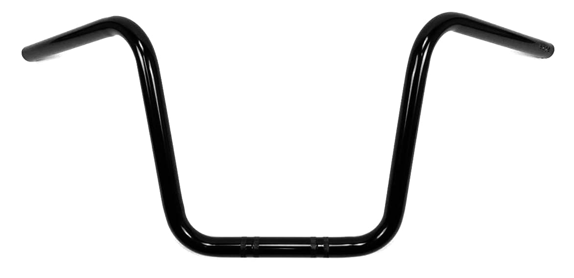 1 Zoll (25,4mm) Lenker Ape Hanger 30cm Schwarz für Harley-Davidson von Westland Customs