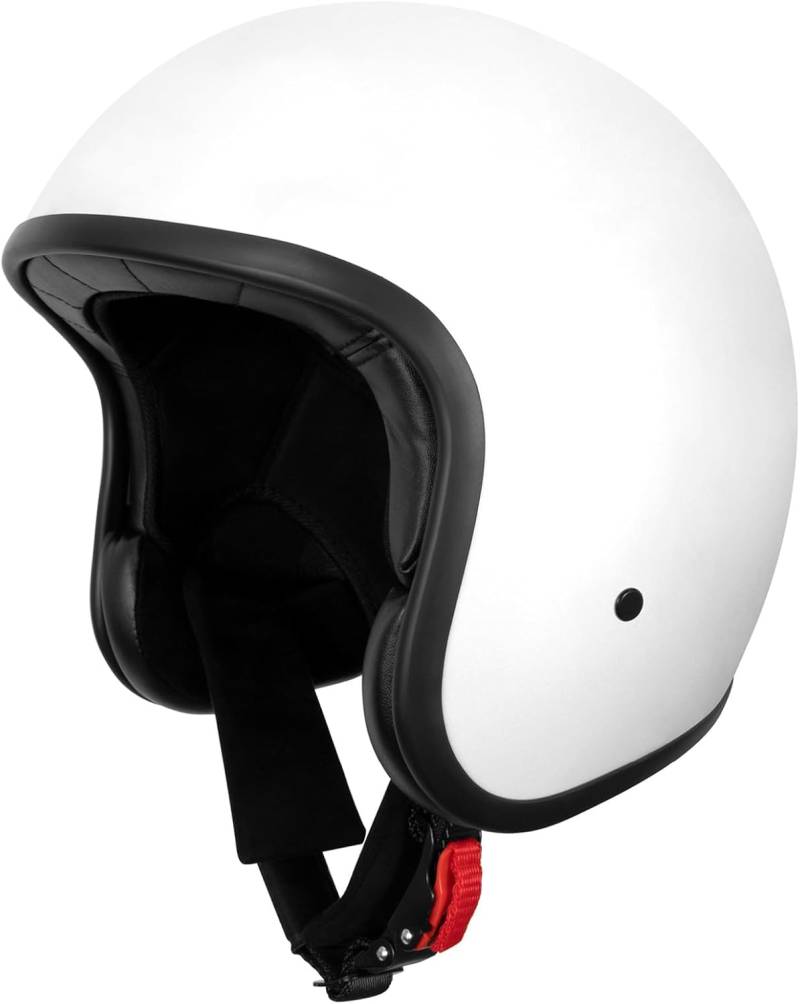 Westt Jethelm Retro Helm ECE 22.06 Zertifiziert Motorradhelm für Herren Damen Roller Helm Moped Helm Mofa Helm Vespa Helm Motorrad Halbschalenhelm Chopper Helm für Motoroller von Westt