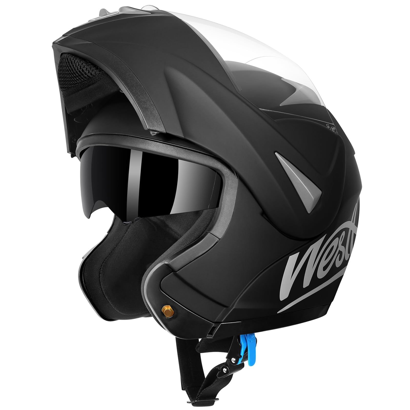 Westt Motorradhelm Herren Damen Klapphelm Jethelm mit Kinnschutz Integralhelm Scooter Roller Helm Helm Motorrad mit ECE DOT Zertifizierung von Westt