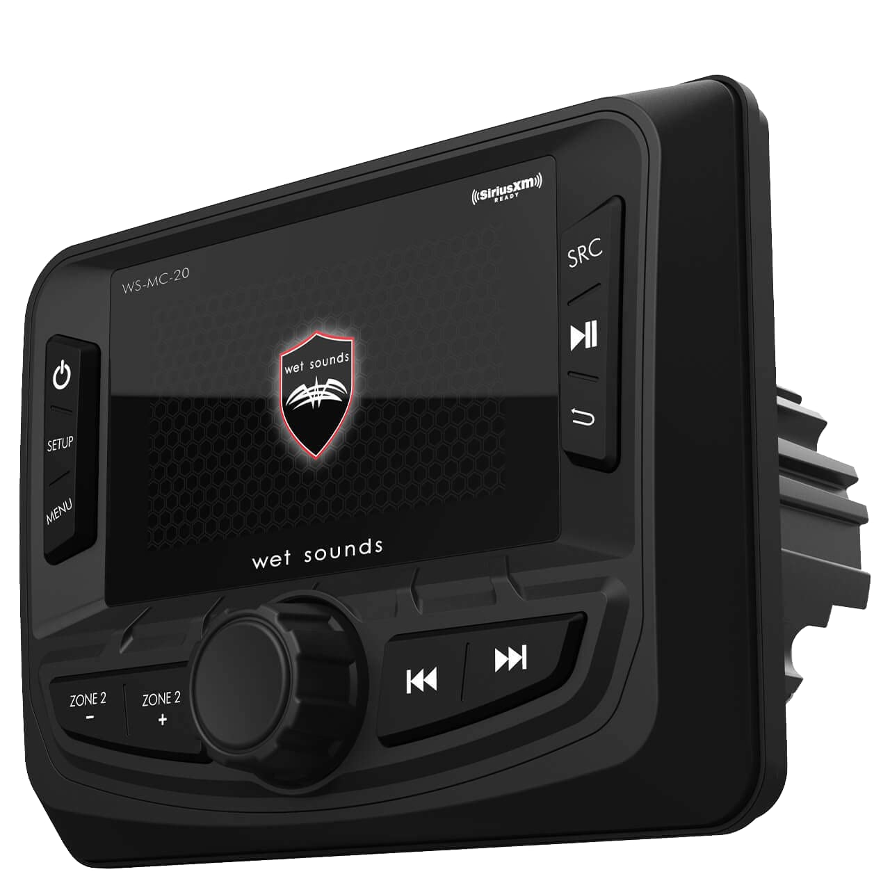 Wet Sounds WS-MC-20 2-Zonen Media Center mit Bluetooth, AM/FM/Wetterband, USB, 3 Zoll Farbdisplay von Wet Sounds