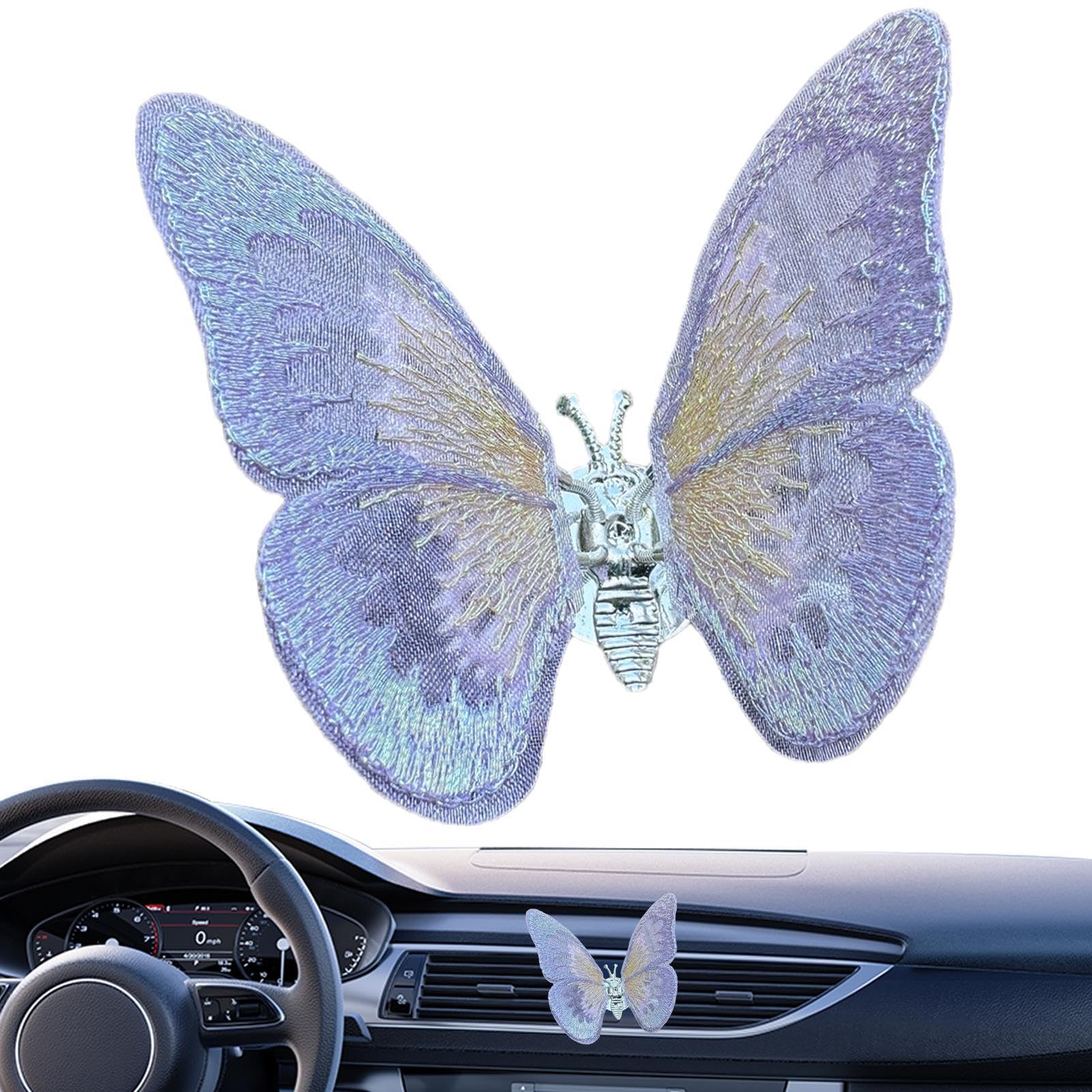 Wezalget Auto-Armaturenbrett-Ornament, Auto-Armaturenbrett-Dekor | Kreative Auto-Innendekoration, Schmetterlings-Armaturenbrett-Ornament | Verschleißfestes Butterfly-Autozubehör, von Wezalget