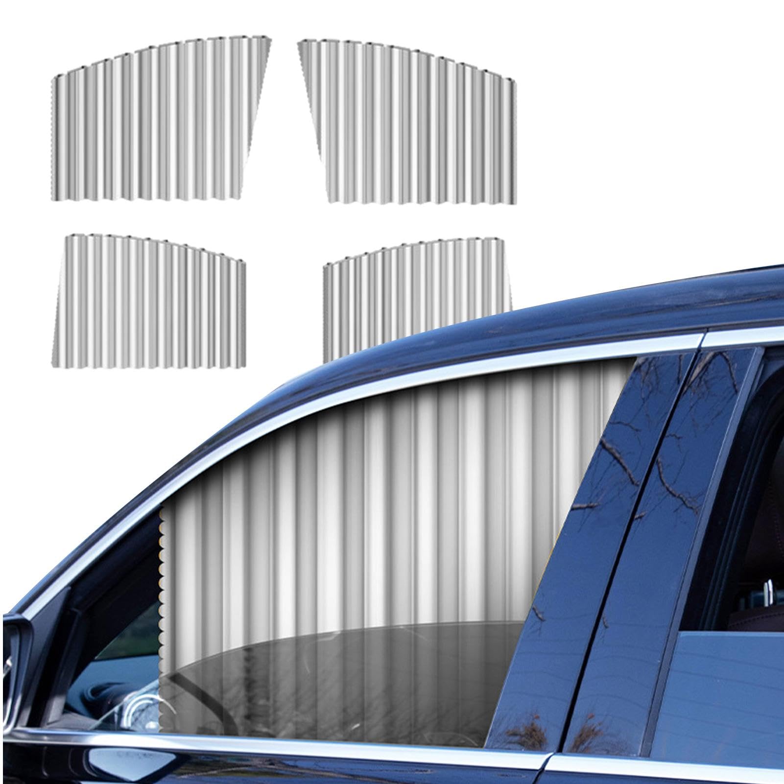 Wezalget Magnetische Sonnenblenden für Autofenster, magnetischer Sonnenschutz für Seitenfenster, blockiert Sonnenlicht, Auto-Vorhänge zum Schlafen, Privatsphäre für Geländewagen, , Minivan, LKW von Wezalget