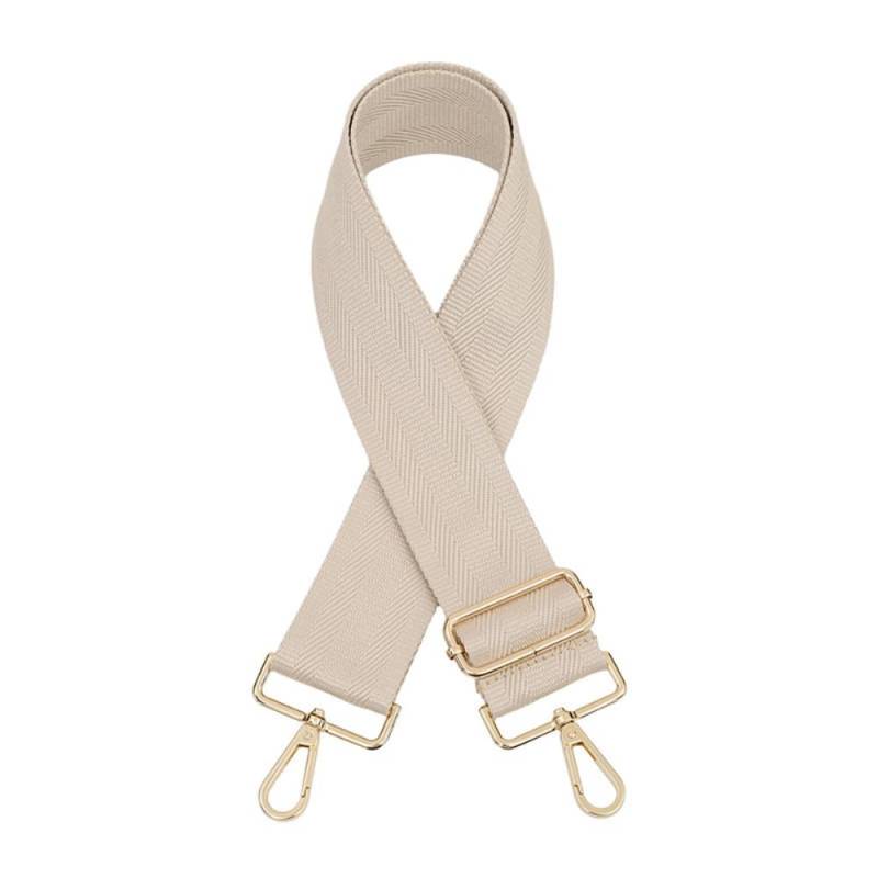 Einfarbig Schultergurt Taschengurt Verstellbarer Breit 5CM für Damen und Herren,Längenverstellbarer 75-130cm Schulterriemen,Taschengurte zum Wechseln,DIY Zubehör für Tasche,Umhängetasche,Beige von Whakano