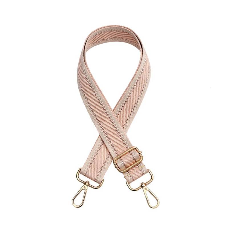 Verstellbarer Taschengurt,3.8cm Breiter Schultergurt Schulterriemen,Handtaschen Riemen Damen und Herrenm für DIY Zubehör Schultertaschen Umhängegurt Gurt,Rosa,Gold Buckle von Whakano