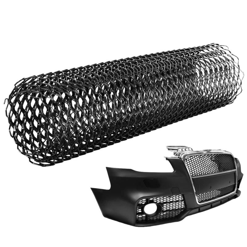 Auto-Grillgitter – Auto-Pickup-LKW-Grillgitter, Aluminiumlegierung, Auto-Kühlergrill-Einsatz, Stoßstange, rautenförmiges Aluminium-Mesh-Blatt, die meisten multifunktionalen Formgitter 8 x 25 mm Möwe von Whnbuij