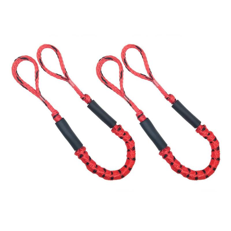 Bungee-Dock-Leine – 1,22 m elastisches Dock-Bungee-Seil, Dehnbare Bungee-Dock-Leine | 2 Stück Flexibles, hochfestes Festmacherseil, verstellbares Premium-Marineseil, Bootsanlegeleine, Bootszubehör von Whnbuij