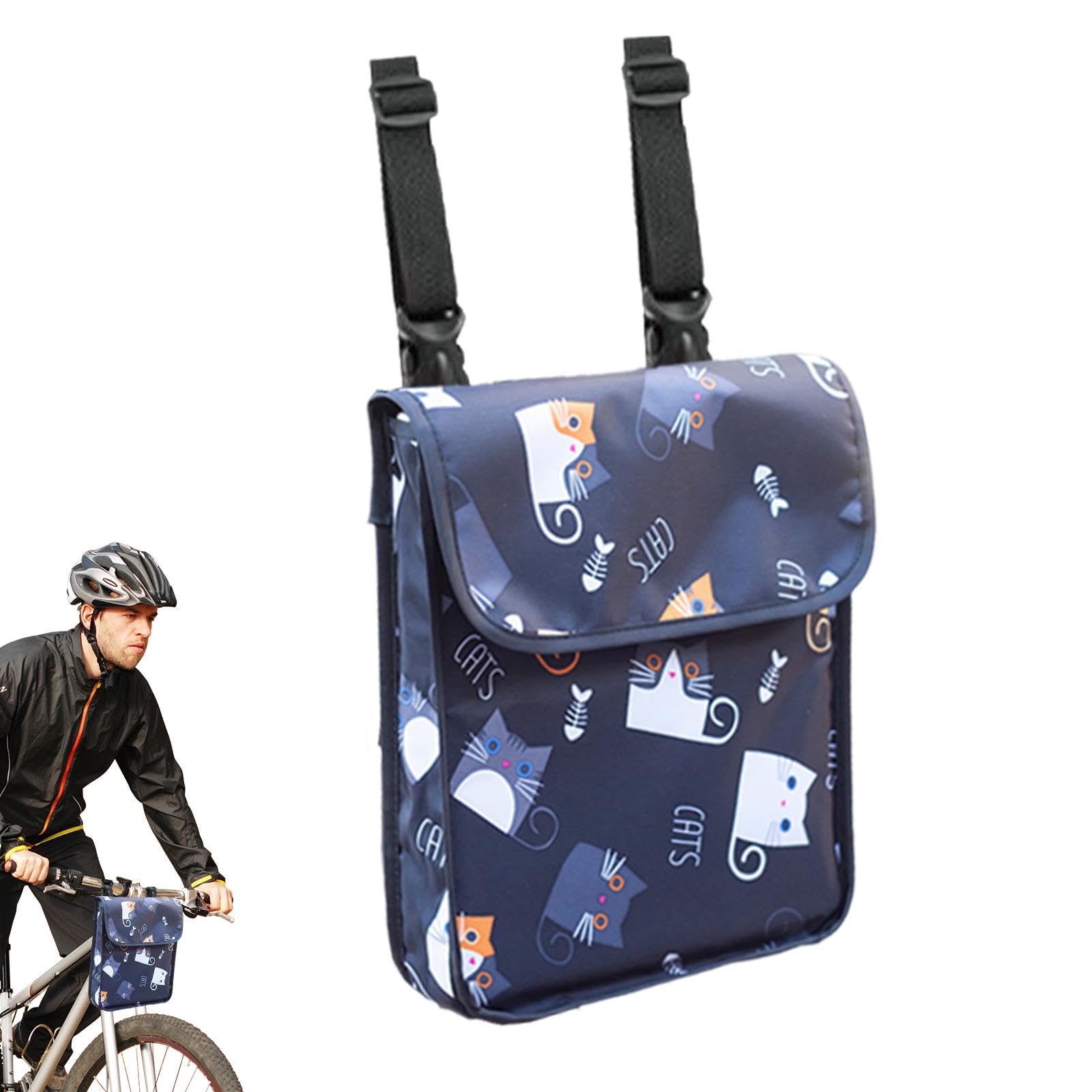 Fahrrad-Fronttasche – Motorrad-Werkzeugtasche, Fahrrad-Front-Gepäckträgertasche | Wasserdichte Werkzeugtasche, Fahrrad-Aufbewahrungstasche für Outdoor-Aktivitäten, Elektroroller, Motorrad (26,9 x 11,4 von Whnbuij