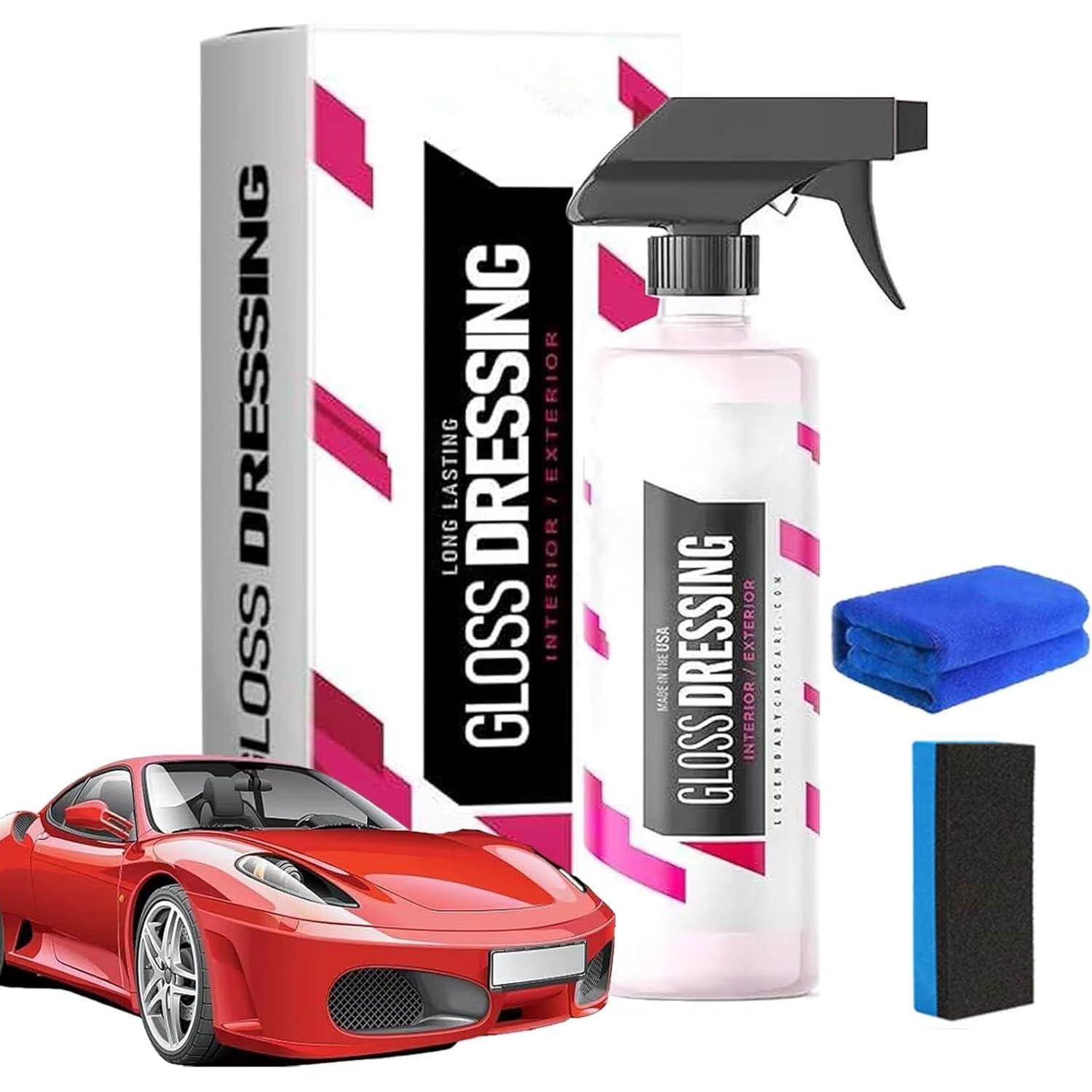 Gloss Dressing - Plastic, Trim & Tire Dressing - Restore Faded Plastics, Plastic Restorer for Cars Ceramic Plastic Coating, Gloss Dressing for Plastic, Buff for Shine (1PC) von Whnnssw