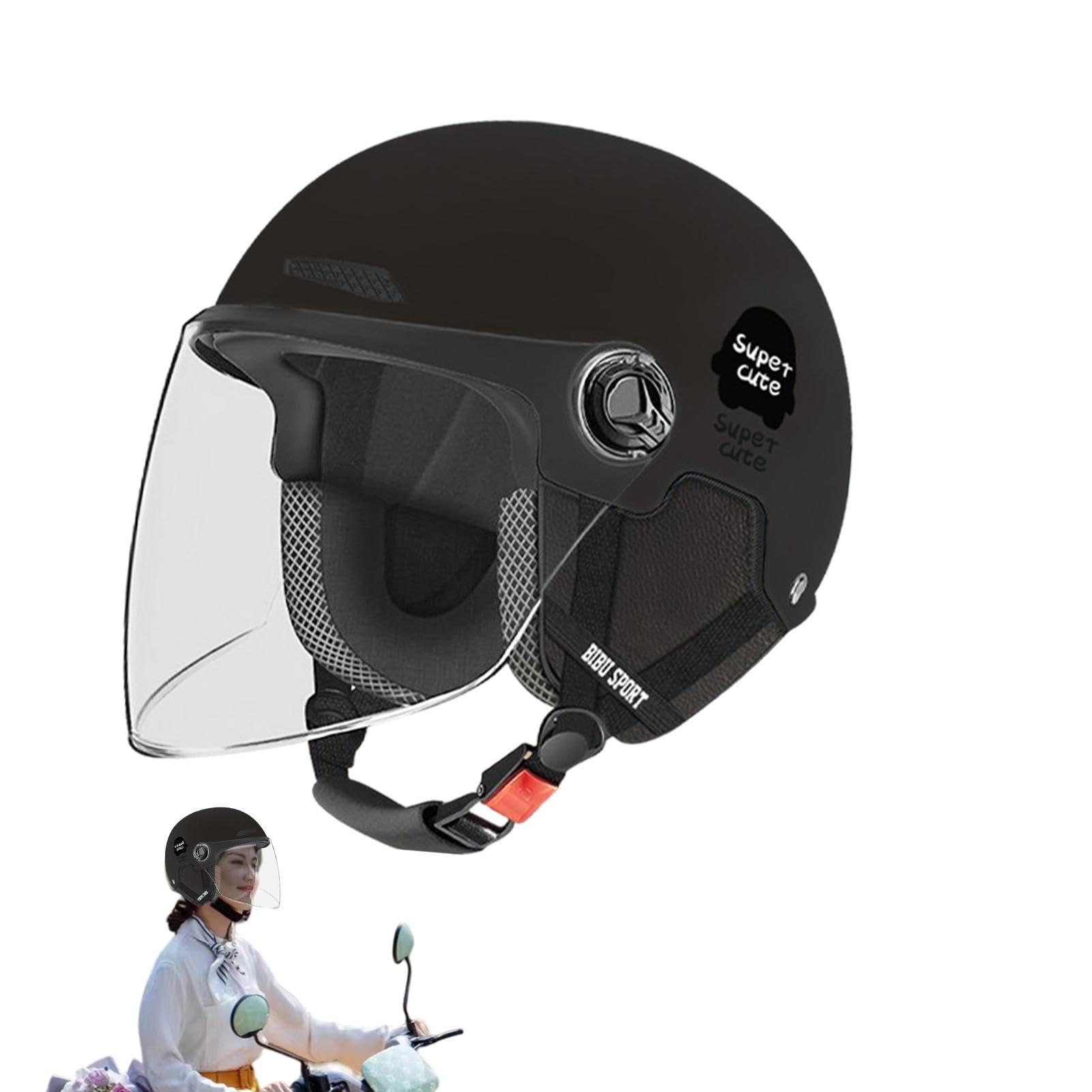 Leichte Motorradmütze, halbe Motorradkopfbedeckung | Radfahren Schutzhelm Motorrad Kopfbedeckung,Open-Face-Kopfbedeckung, Half-Face-Fahrradhüte, Sonnenschutz für Cruiser, Roller, Motorrad, Motocross von Whpsiting