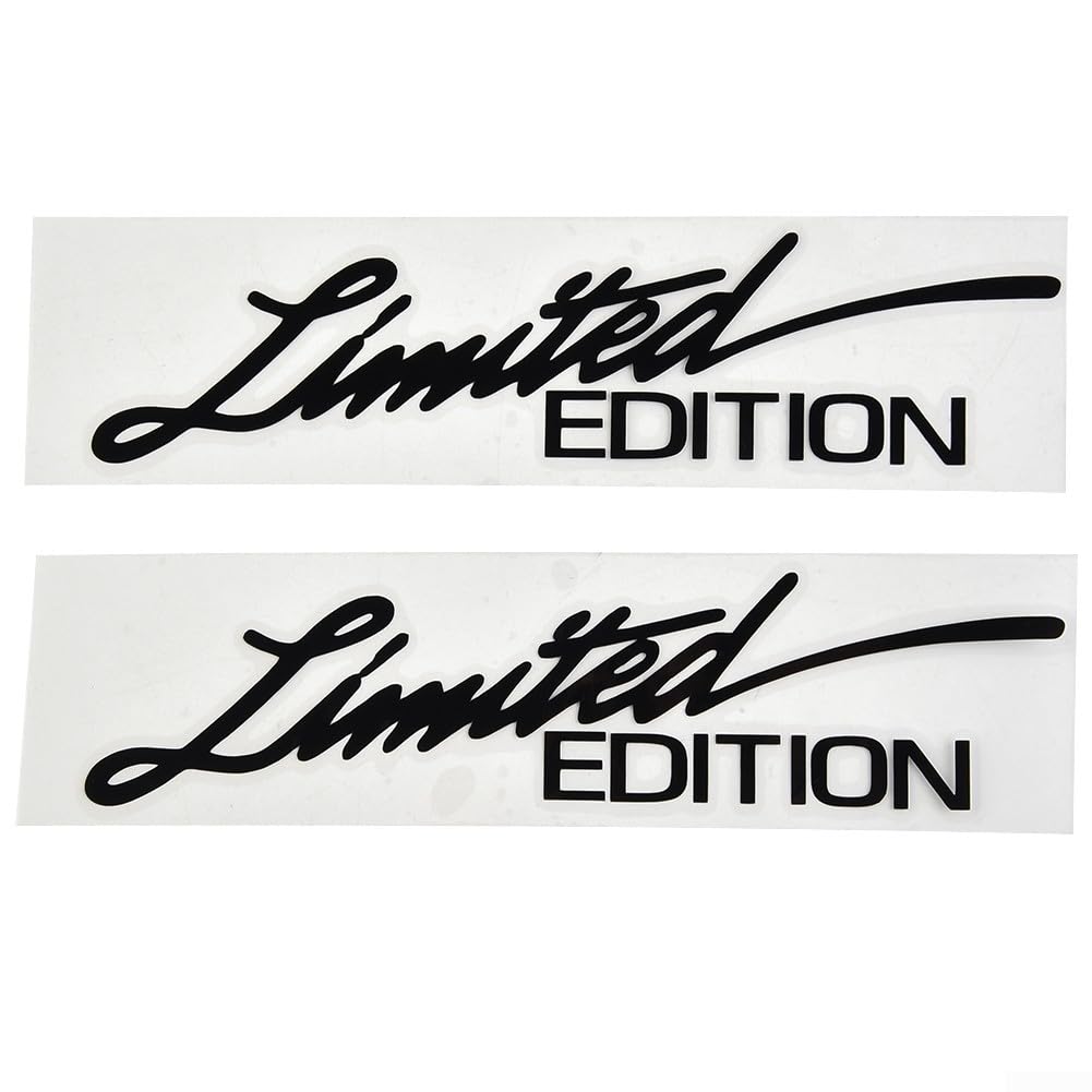 Premium Limited Edition Emblem Auto Aufkleber 2 Stück, einfache Installation, lebendig und lichtbeständig (schwarz) von Whychstore