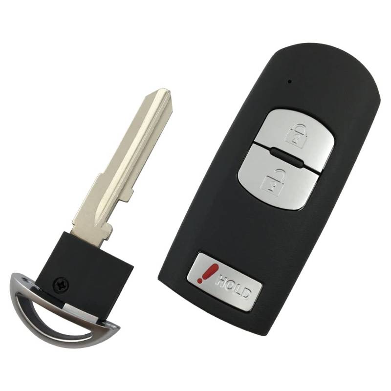 Ersatz-Schlüsselanhängergehäuse für Mazda 3 6 CX3 CX5 CX7 CX9 Keyless Entry Fernbedienung Autoschlüssel Abdeckung Gehäuse mit ungeschliffenem Klingenrohling (3 Tasten) von WiCuaSix