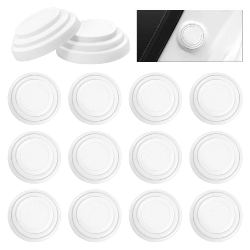 WiMas 40PCS Car Door Shocks Absorber Shockproof Cushion Protector Cushion Sticker Gasket Shock Absorption Pads Buffer Gasket for Car Door, Bonnet, Boot (Weiß) von WiMas