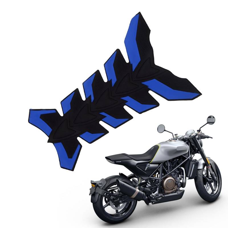 Wiclnyg Motorrad Tankpad, 3D-Motorrad-Aufkleber mit Fischgrätenmuster, Selbstklebender Schutzaufkleber, Motorradaufkleber für -Styling von Wiclnyg