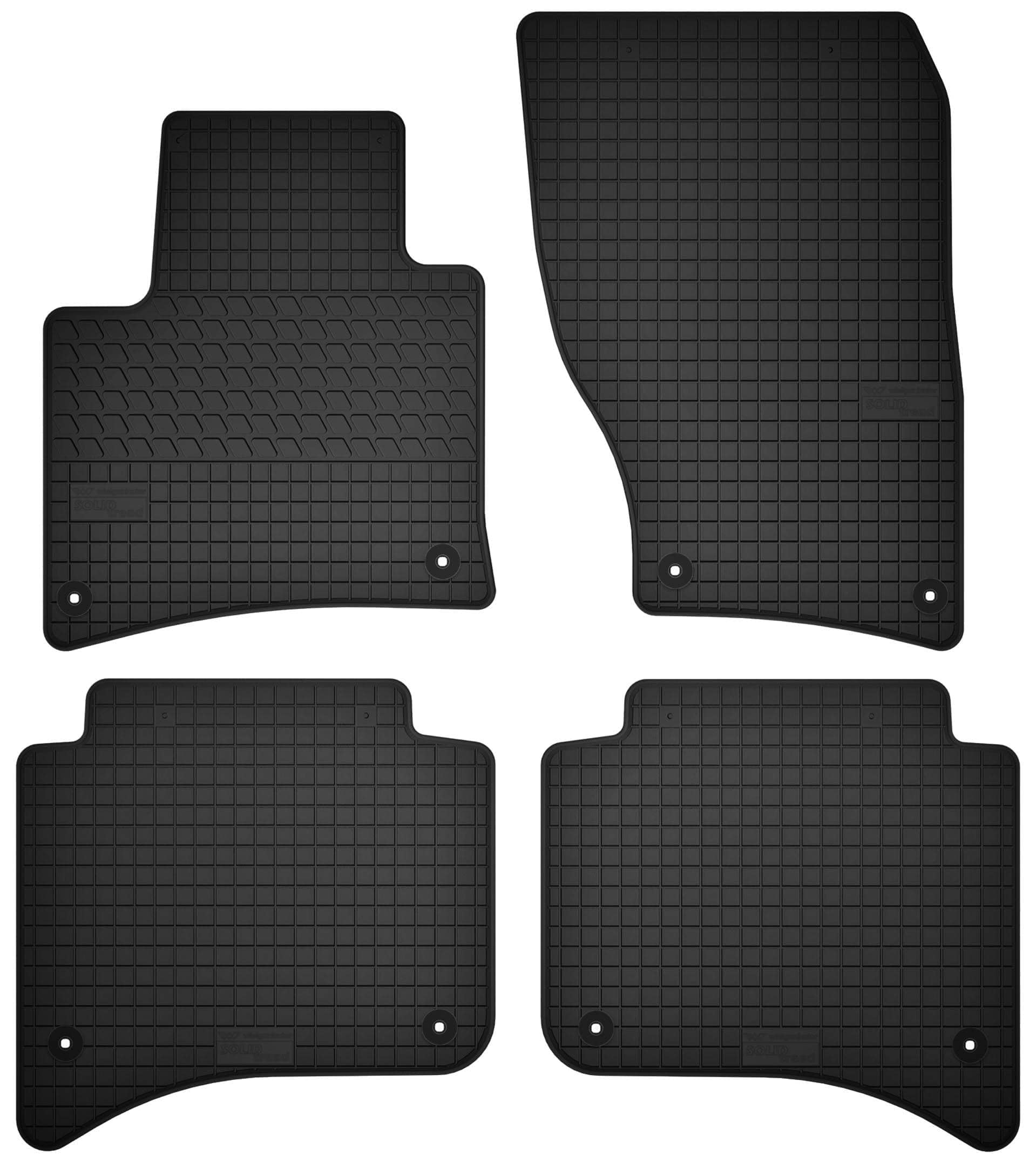 Wielganizator Automatten-Set – Passend für Porsche Cayenne II (2010-2017) – Gummimatten – Autozubehör – Auto Fußmatten – 4-teilig – Schwarz von Wielganizator