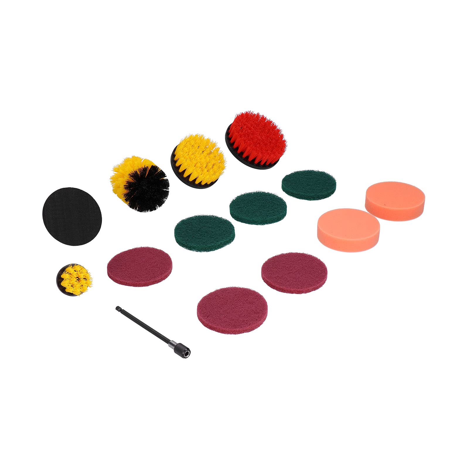 Wifehelper 14er-Pack Bohrer-Bürstenaufsatz-Set, Kunststoff-Nylon-Schwamm, Scheuerpads, Schwamm-Polierpads, Power Scrubber Kit, Scheuerbürste, Scheuerpads, Reinigungsset von Wifehelper