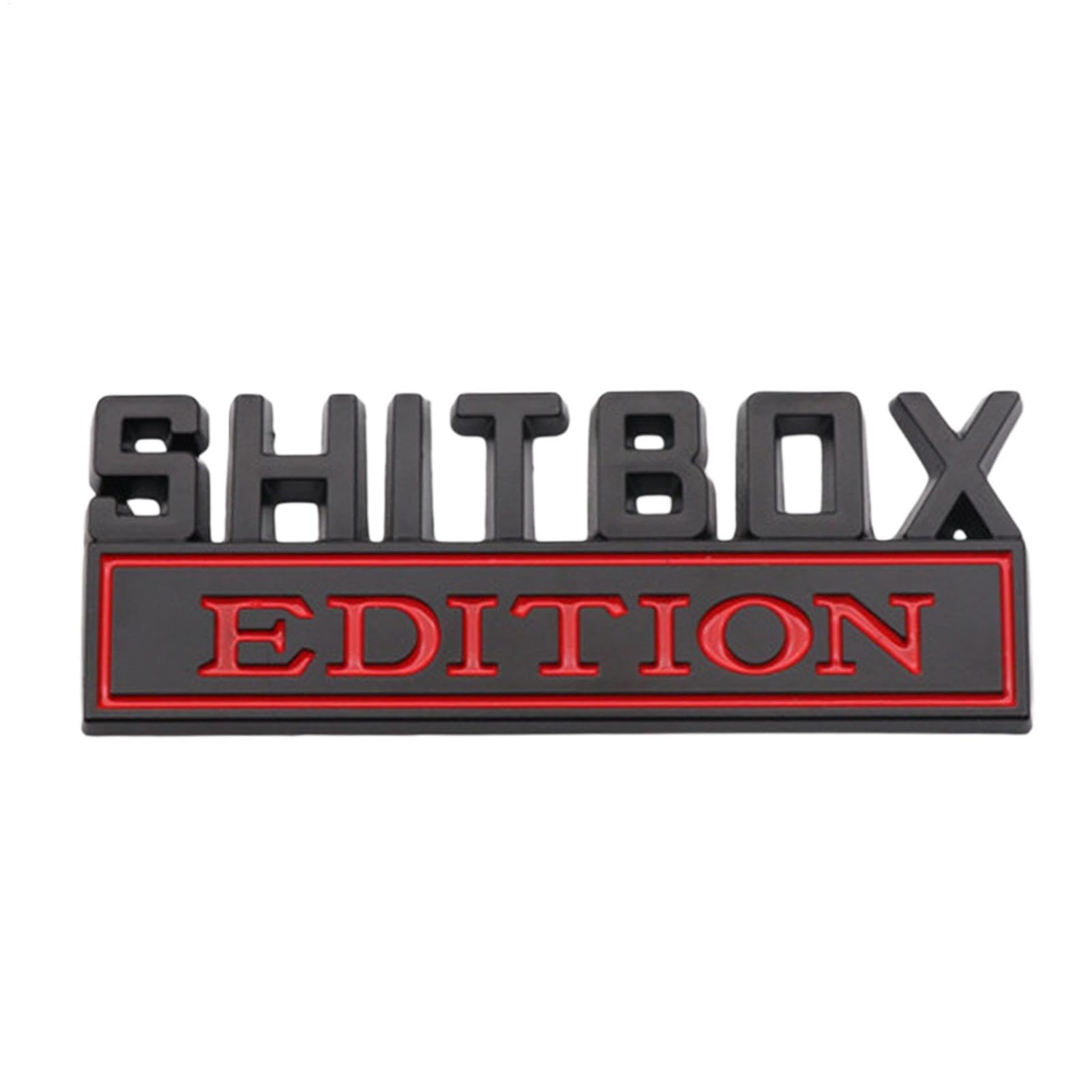 Shitbox-Autoembleme – Shitbox Edition-Abzeichen, 3D-Autoembleme Shitbox-Design | Shitbox Edition-Abzeichen, dekorative Neuheitsdekorationen, selbstklebende lustige Auto-Heckaufkleber, kreative Shitbo von WildHarmony