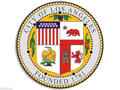 11cm Hochwertiger Auto-Aufkleber Sticker Decal Autoaufkleber Aufkleber-Folie Wetterfest Los Angeles California City Seal F2433 von WildeBabsKLBT