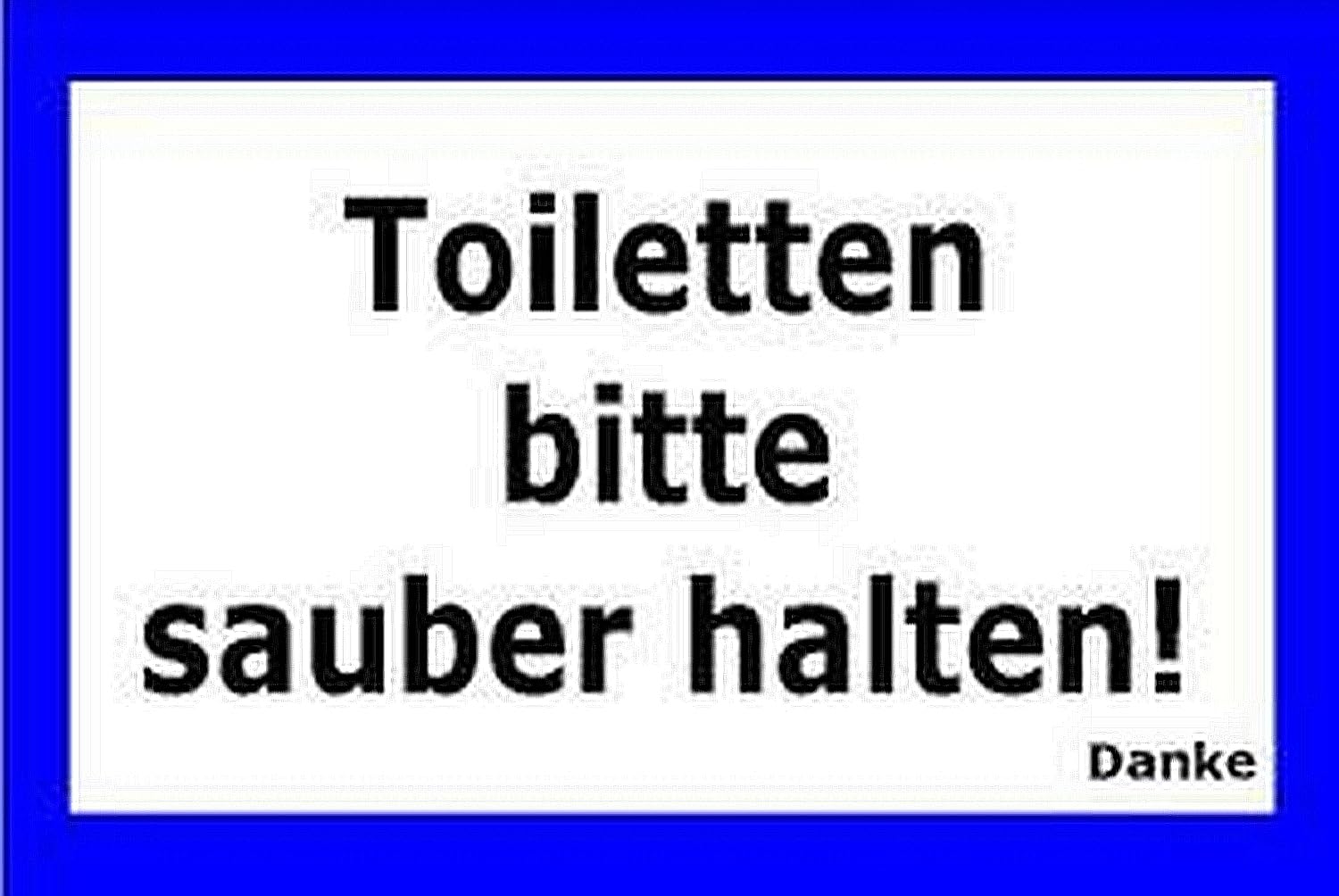 WildeBabsKLBT 11cm 2Stück Hochwertige Schild Aufkleber-Folie Sticker Decal Bitte WC Toilette Klo sauber halten Klobürste benutzen Toilettenregeln S645 von WildeBabsKLBT