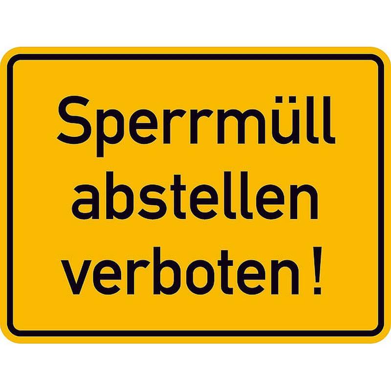 WildeBabsKLBT 11cm 2Stück Hochwertige Schild Aufkleber-Folie Sticker Decal Sperrmüll Abstellen verboten Nicht erlaubt Cafe Treppe Gelb S850 von WildeBabsKLBT