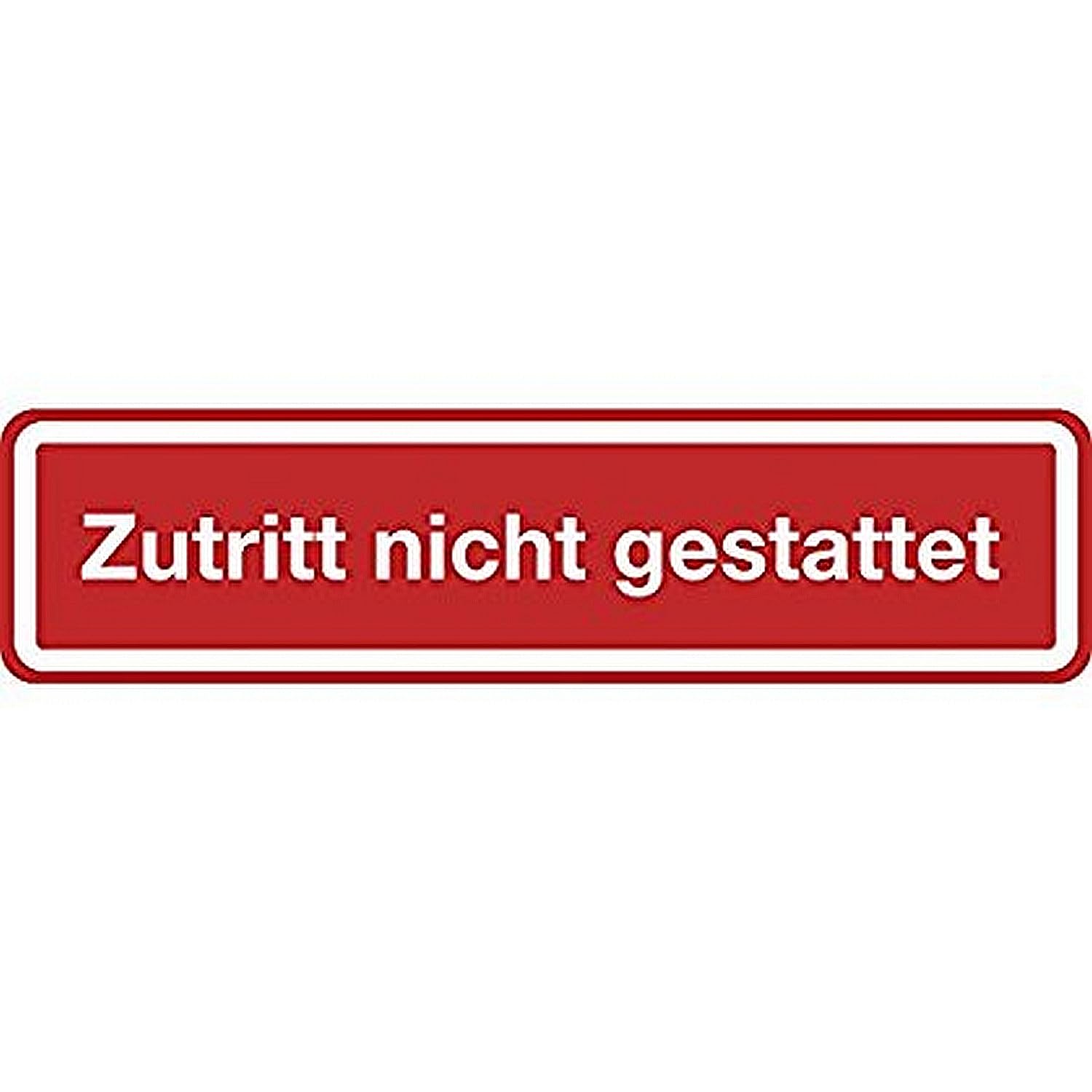 WildeBabsKLBT 11cm 2Stück Hochwertige Schild Aufkleber-Folie Sticker Decal Zutritt Nicht gestattet erlaubt verboten rot schmal Vorsicht S958 von WildeBabsKLBT