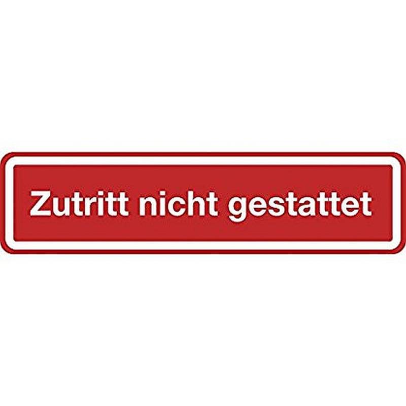 WildeBabsKLBT 11cm 2Stück Hochwertige Schild Aufkleber-Folie Sticker Decal Zutritt Nicht gestattet erlaubt verboten rot schmal Vorsicht S958 von WildeBabsKLBT