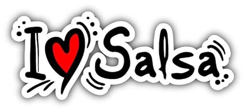 WildeBabsKLBT 11cm 2xHochwertiger Auto-Aufkleber Sticker Decal Autoaufkleber Aufkleber-Folie Wunschtext Herz Slogan Spruch Ich Liebe I Love Salsa Dance G2508 von WildeBabsKLBT