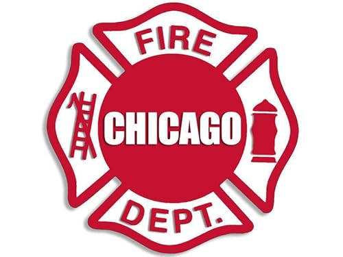 WildeBabsKLBT 11cm Hochwertiger Auto-Aufkleber Sticker Decal Autoaufkleber Aufkleber-Folie Wetterfest CFD Chicago Fire Department Dept. Feuerwehr Maltese Malteser F693 von WildeBabsKLBT