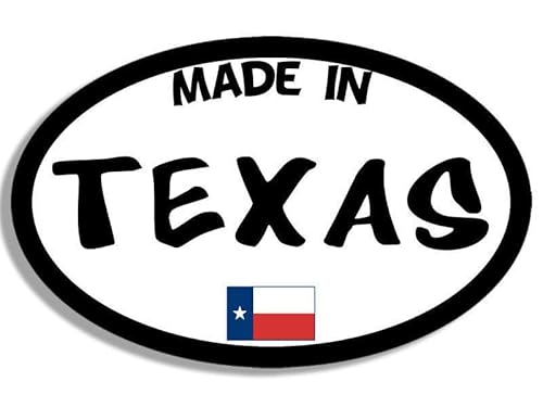 WildeBabsKLBT 11cm Hochwertiger Auto-Aufkleber Sticker Decal Autoaufkleber Aufkleber-Folie Wetterfest Made In Texas State Flag Flagge Fahne F1935 von WildeBabsKLBT