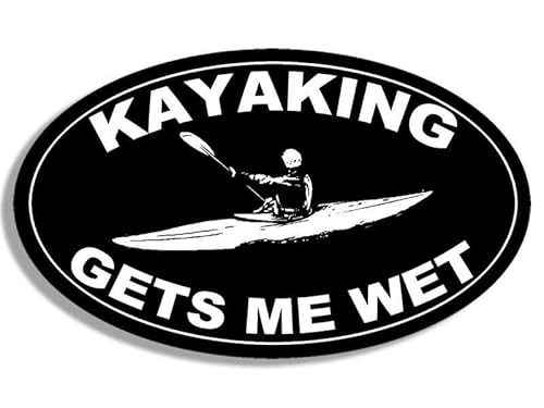 WildeBabsKLBT 11cm Hochwertiger Auto-Aufkleber Sticker Decal Autoaufkleber Aufkleber-Folie Wetterfest Schwarz Kayaking Get Me Wet F2972 von WildeBabsKLBT